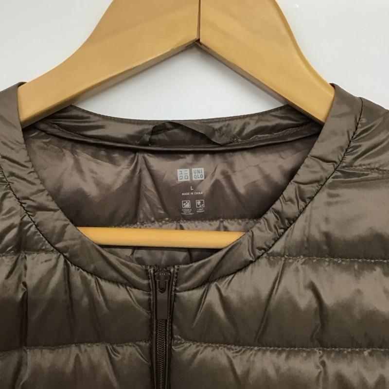 ユニクロ UNIQLO ジャケット、上着 ダウンジャケット L 無地 茶 / ブラウン /  レディース USED 古着 中古 10150919
