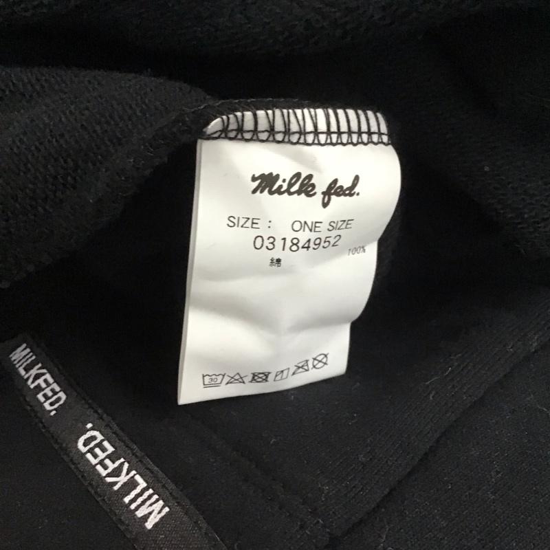 ミルクフェド MILKFED. ワンピース ロングスカート 03184952 ロゴライン スウェット 長袖 ロゴ、文字 黒 / ブラック /  レディース USED 古着 中古 10112026