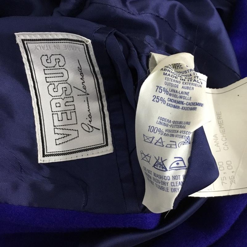 ウ゛ェルサスウ゛ェルサーチ VERSUSVERSACE ジャケット、上着 ジャケット、ブレザー カジュアルジャケット カラージャケット ポケットジャケット アウター 無地 青 / ブルー /  メンズ USED 古着 中古 10120670