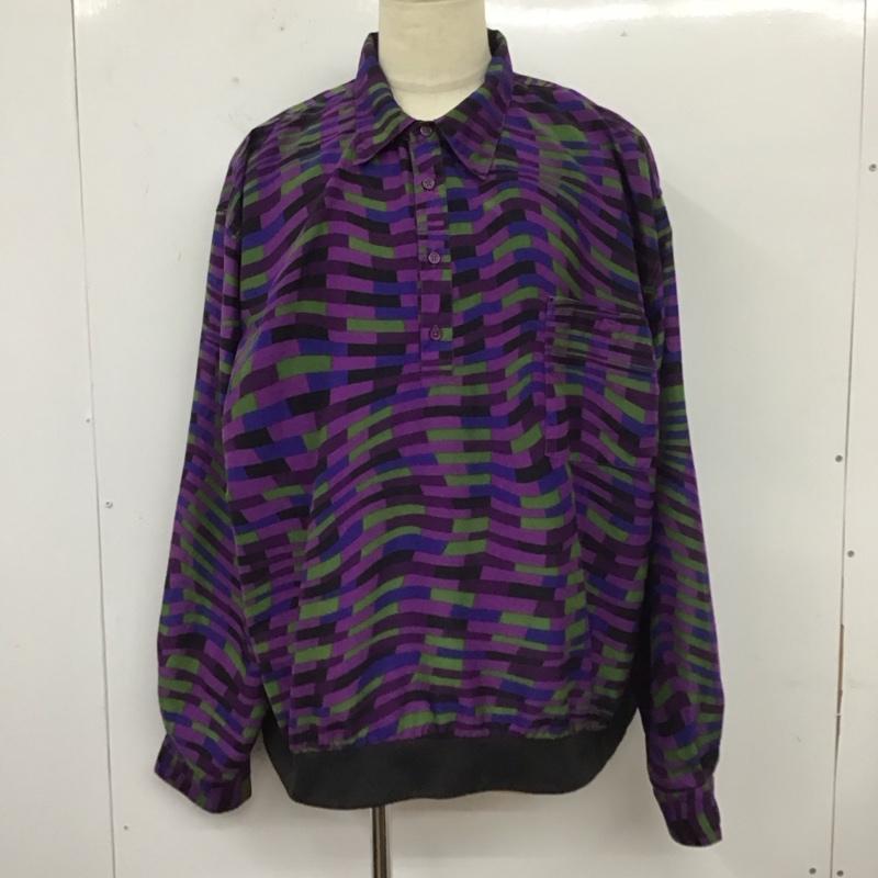 古着 USED カットソー 長袖 長袖シャツ カラーシャツ ポケットシャツ 長袖カットソー 柄シャツ 総柄 マルチカラー / マルチカラー /  メンズ USED 古着 中古 10112720