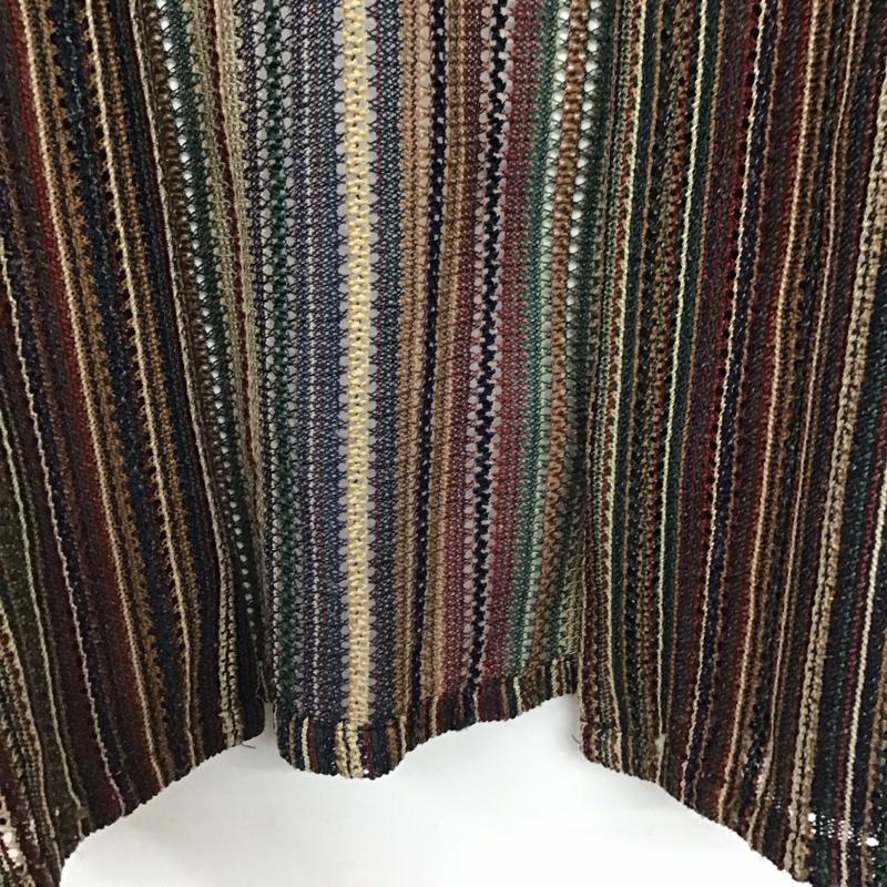 ビームス ハート BEAMS HEART カーディガン 半袖 半袖カーディガン 前開き 薄手 XL ストライプ マルチカラー / マルチカラー /  メンズ USED 古着 中古 10140712