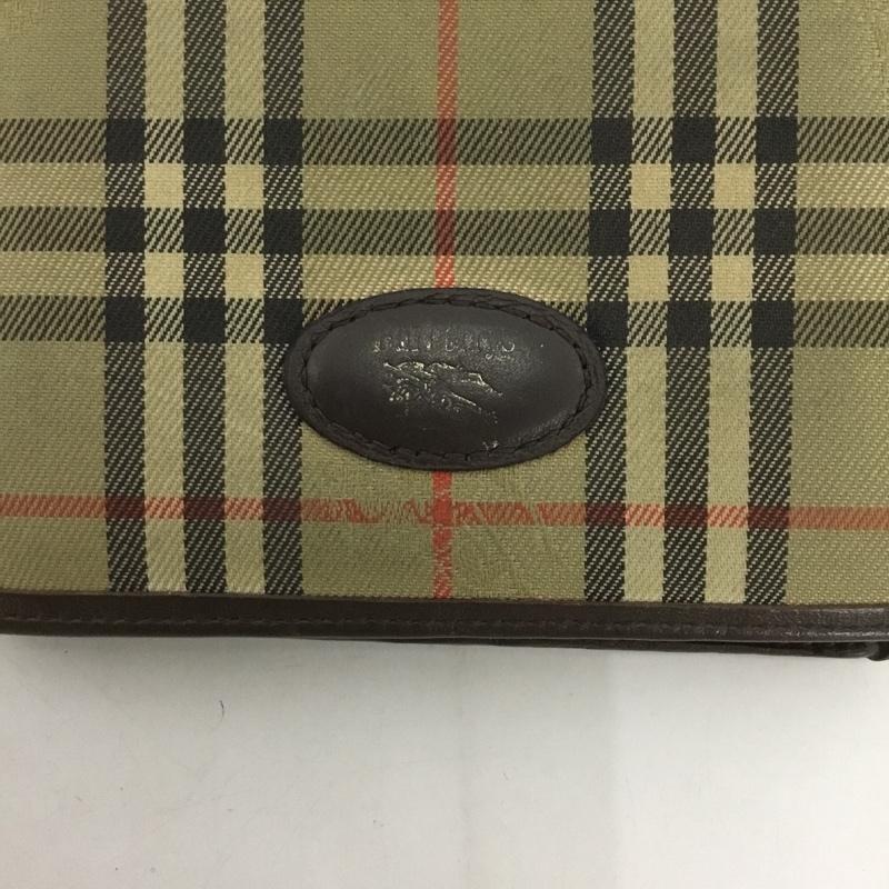 バーバリーズ BURBERRYS 財布 二つ折り がま口 ノバチェック チェック 茶 / ブラウン / X ベージュ / ベージュ / X 黒 / ブラック / X 赤 / レッド / X 白 / ホワイト /  レディース USED 古着 中古 10124409