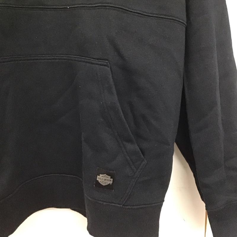 ハーレーダビッドソン Harley-Davidson パーカー 長袖 長袖パーカー プルオーバーパーカー スウェット L ロゴ、文字 ダークグレー / ダークグレー /  メンズ USED 古着 中古 10145852