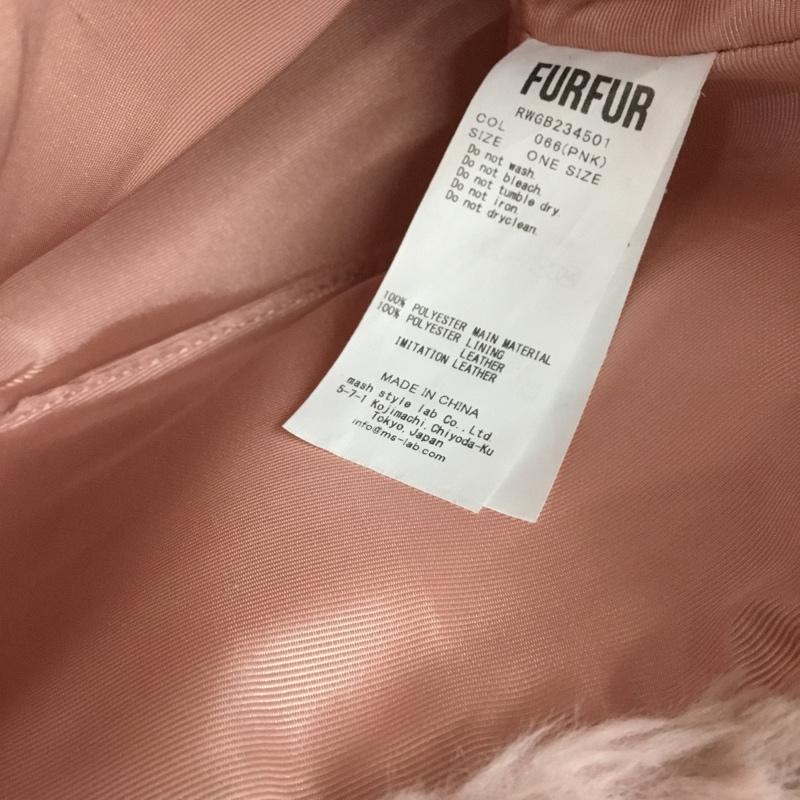ファーファー FURFUR ハンドバッグ ハンドバッグ RWGB234501 エコファートートバッグ ショルダー 2WAY ロゴ、文字 桃 / ピンク /  レディース USED 古着 中古 10123269
