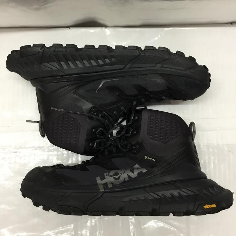 ホカオネオネ HOKA ONEONE スニーカー スニーカー 1113510 TENNINE HIKE GORE-TEX ハイキングブーツ 27cm 27.0cm ロゴ、文字 黒 / ブラック /  メンズ USED 古着 中古 10106263