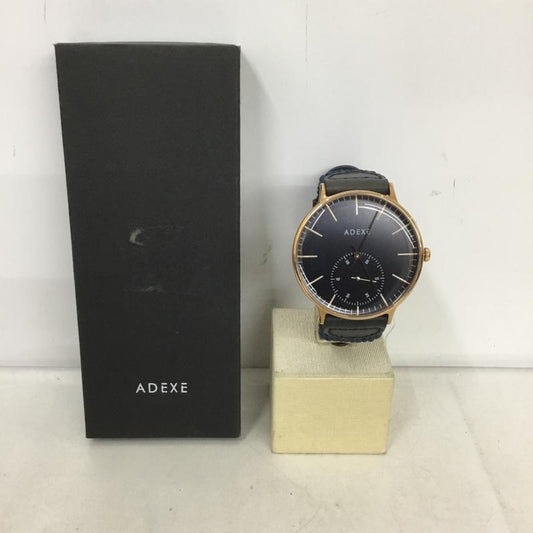 アデクス ADEXE 腕時計 アナログ（クォーツ式） 1868B-06 箱有 ロゴ、文字 紺 / ネイビー /  メンズ USED 古着 中古 10135142