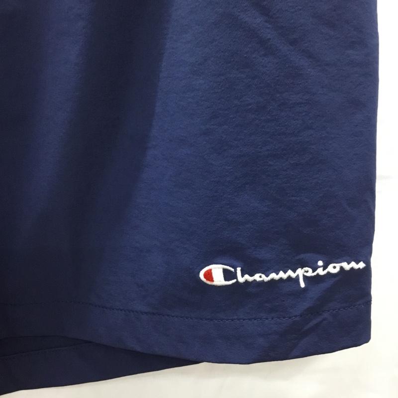 チャンピオン Champion パンツ ショートパンツ cw-ms505 クロスハーフパンツ ショートパンツ カジュアルパンツ M ロゴ、文字 紺 / ネイビー /  レディース USED 古着 中古 10113324