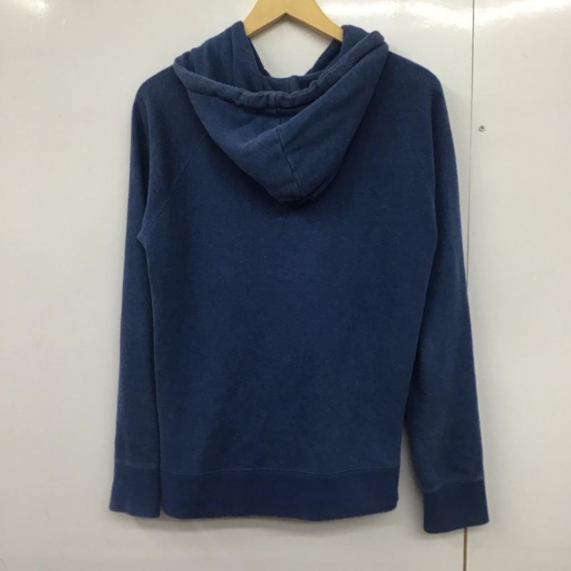 ゴーヘンプ GOHEMP パーカー 長袖 長袖パーカー ジップアップパーカー スウェット M 無地 青 / ブルー /  メンズ USED 古着 中古 10141451