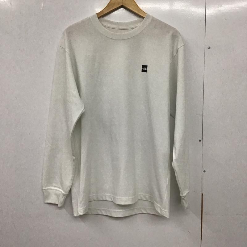 ザノースフェイス THE NORTH FACE カットソー 長袖 nt32254 長袖Tシャツ クルーネック L ロゴ、文字 白 / ホワイト /  メンズ USED 古着 中古 10150603