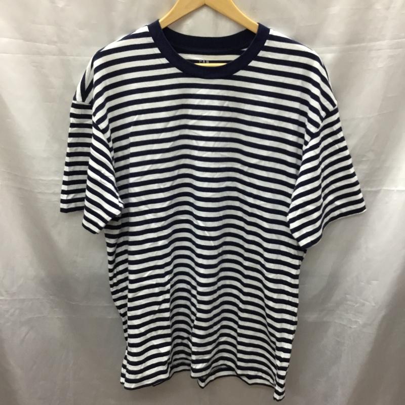 ギャップ GAP Tシャツ 半袖 クルーネック L ボーダー柄 白 / ホワイト / X 紺 / ネイビー /  メンズ USED 古着 中古 10117792