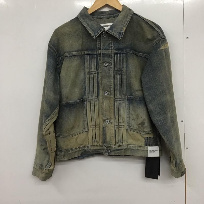 ネイバーフッド NEIGHBORHOOD ジャケット、上着 ジャケット、ブレザー 251xbnh-jkm01 デニムジャケット Gジャン アウター カジュアルジャケット S ダメージ加工 インディゴ / インディゴ /  メンズ USED 古着 中古 10132283