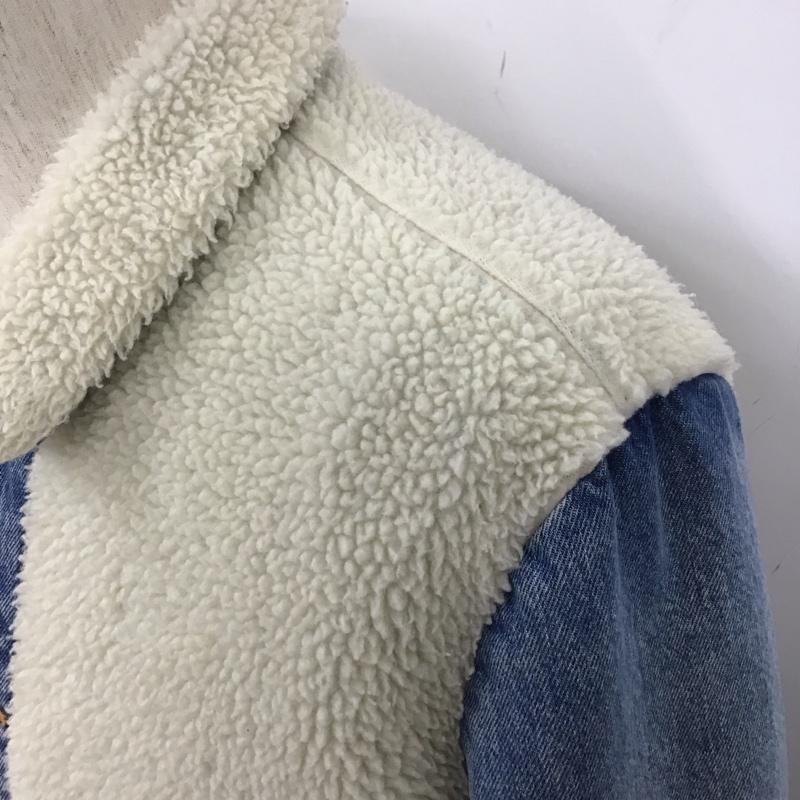 リーバイストラウスアンドコー Levi Strauss & co. ジャケット、上着 ジャケット、ブレザー デニムジャケット Gジャン カジュアルジャケット アウター ボア L 無地 白 / ホワイト / X インディゴ / インディゴ /  メンズ USED 古着 中古 10109768