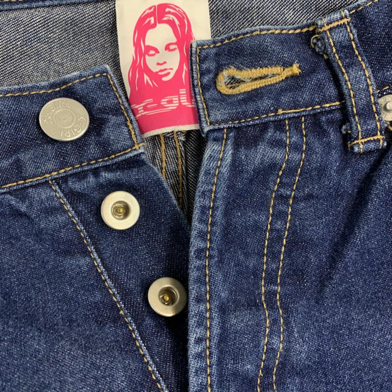 エックスガール X-girl パンツ デニム、ジーンズ 1 無地 インディゴ / インディゴ /  レディース USED 古着 中古 10041984