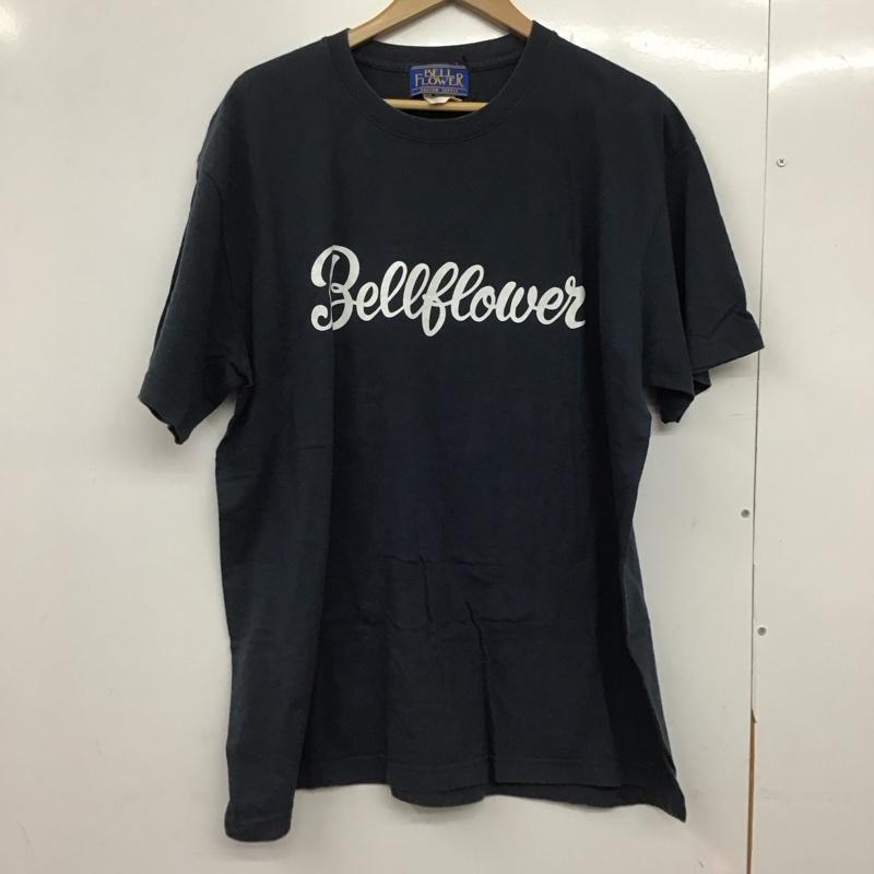 ベルフラワー BELLFLOWER Tシャツ 半袖 半袖カットソー プリントTシャツ クルーネックカットソー ロゴ、文字 紺 / ネイビー /  メンズ USED 古着 中古 10145270