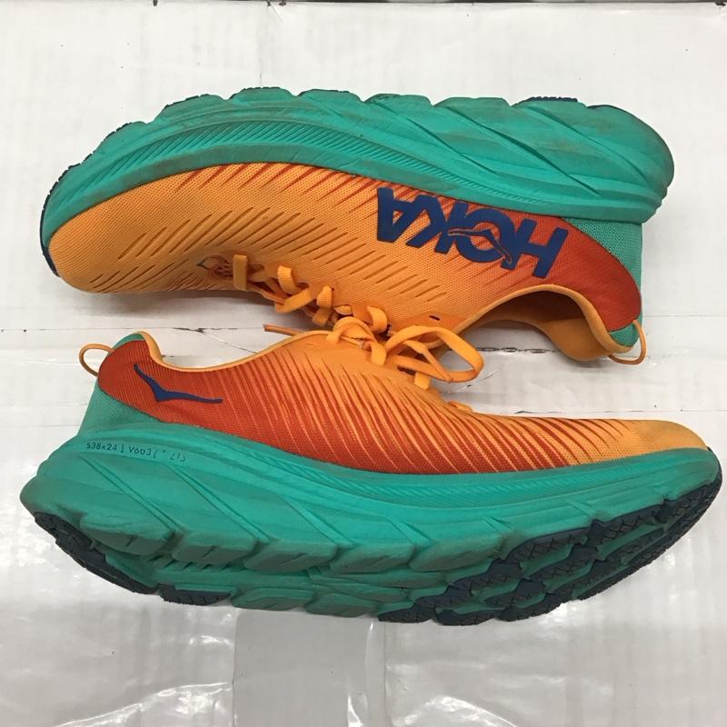 ホカオネオネ HOKA ONEONE スニーカー スニーカー 1119395 RINCON3 25.5cm 25.5cm ロゴ、文字 橙 / オレンジ / X 緑 / グリーン /  メンズ USED 古着 中古 10121621