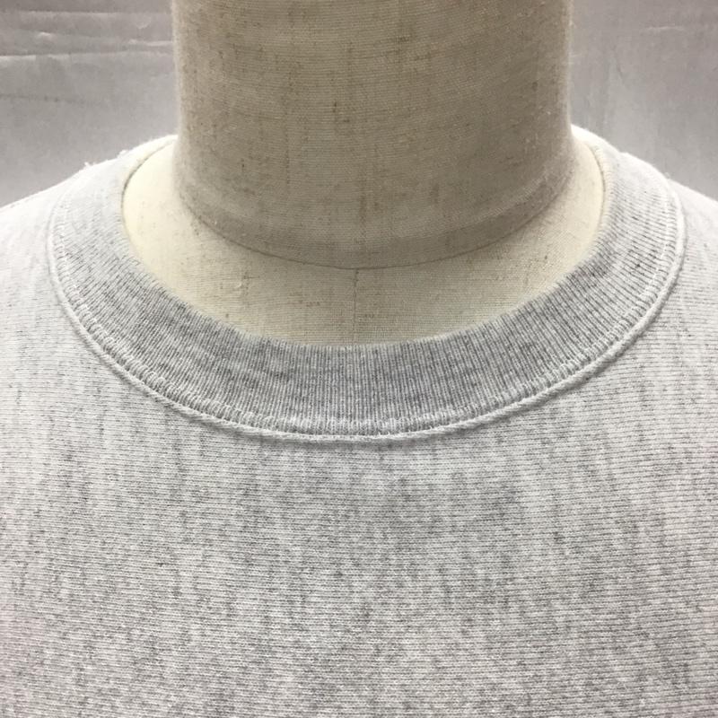 チャンピオン Champion トレーナー 長袖 長袖トレーナー スウェット クルーネック リブスウェットカットソー XL ロゴ、文字 灰 / グレー /  メンズ USED 古着 中古 10113161