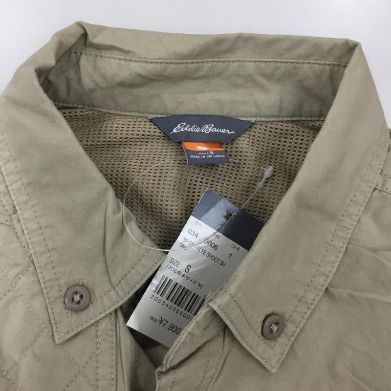 エディーバウアー Eddie Bauer シャツ、ブラウス 半袖 タグ付き ミリタリー S ロゴ、文字 ベージュ / ベージュ /  メンズ USED 古着 中古 10112871