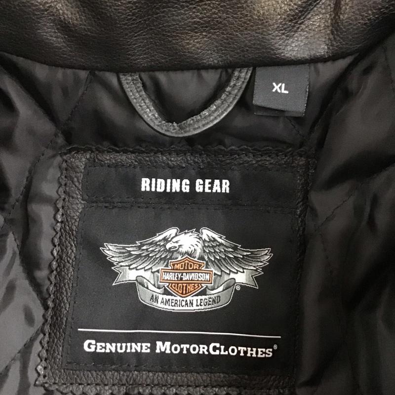 ハーレーダビッドソン Harley-Davidson ジャケット、上着 ジャンパー、ブルゾン レザージャケット カジュアルジャケット ライダース ジップアップジャケット ヴィンテージ 古着 XL 無地 茶 / ブラウン /  メンズ USED 古着 中古 10106775