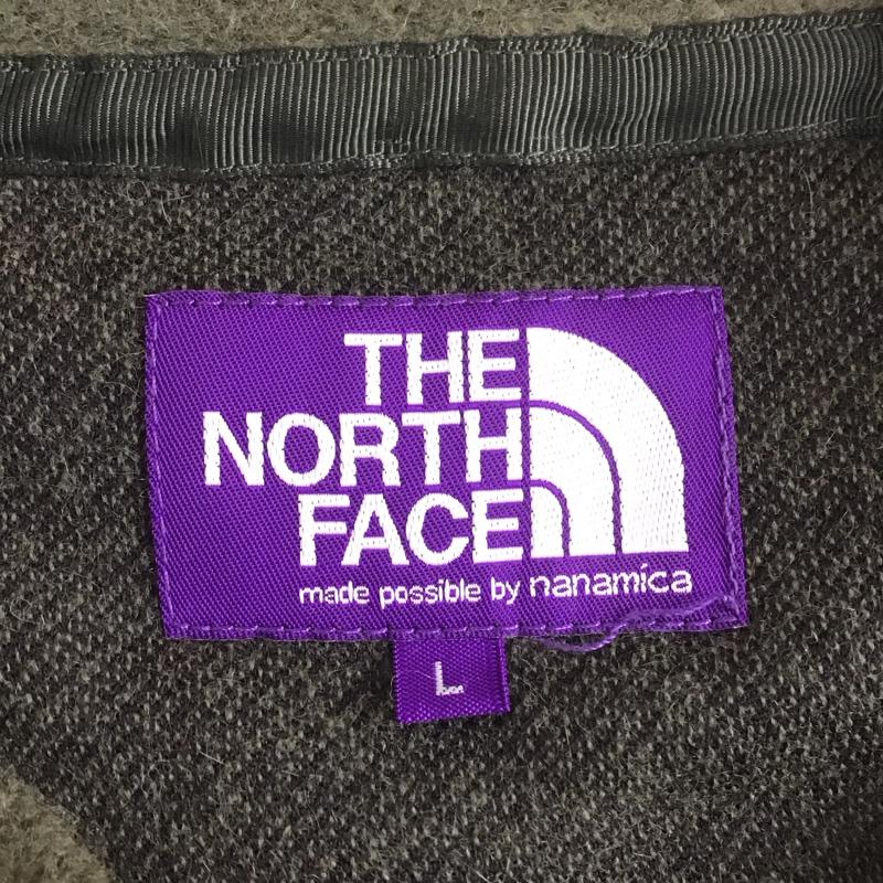 ザ ノースフェイス パープルレーベル THE NORTH FACE PURPLE LABEL ニット、セーター 長袖 NT6951N クルーネックセーター 長袖プルオーバー カットソー L ロゴ、文字 黒 / ブラック / X 灰 / グレー / X カーキ / カーキ /  メンズ USED 古着 中古 10107121