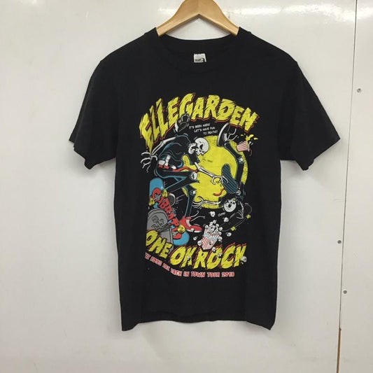 ギルダン GILDAN Tシャツ 半袖 半袖カットソー プリントTシャツ クルーネックカットソー S プリント 黒 / ブラック /  メンズ USED 古着 中古 10134599