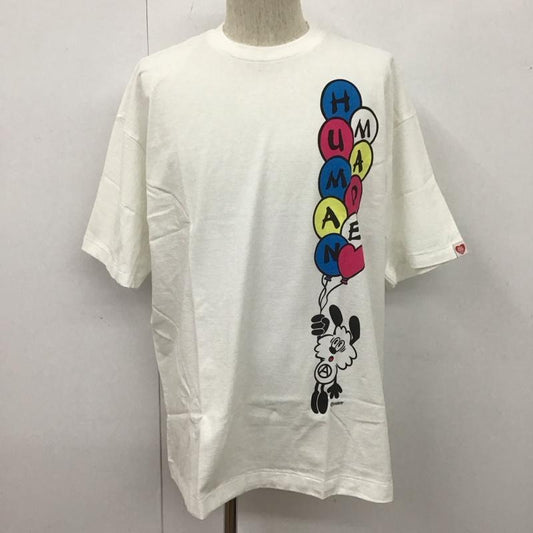 ヒューマンメード HUMAN MADE Tシャツ 半袖 半袖カットソー プリントTシャツ クルーネックカットソー XL プリント 白 / ホワイト /  メンズ USED 古着 中古 10107744