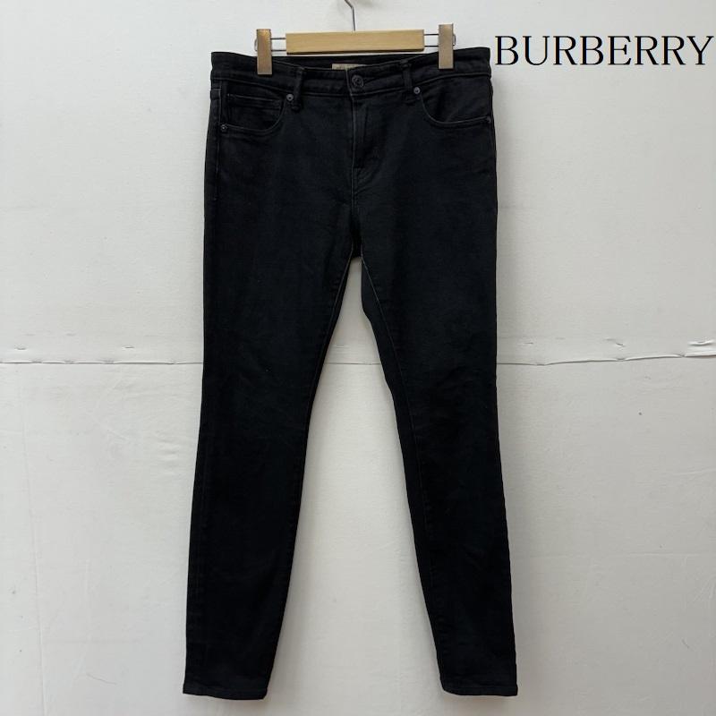 バーバリー BURBERRY パンツ デニム、ジーンズ 8008245 CHECK DETAIL スキニーフィット ジーンズ 28インチ 黒 / ブラック / black レディース USED 古着 中古 50093089