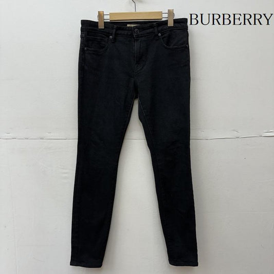 バーバリー BURBERRY パンツ デニム、ジーンズ 8008245 CHECK DETAIL スキニーフィット ジーンズ 28インチ 黒 / ブラック / black レディース USED 古着 中古 50093089