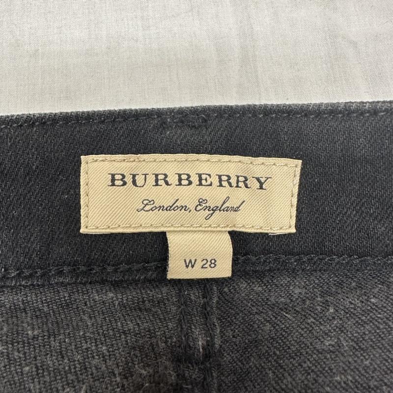 バーバリー BURBERRY パンツ デニム、ジーンズ 8008245 CHECK DETAIL スキニーフィット ジーンズ 28インチ 黒 / ブラック / black レディース USED 古着 中古 50093089