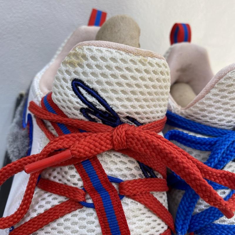 ナイキ NIKE スニーカー スニーカー NIKE / 2020ss / LEBRON 17 LOW / LEBRON JAMES シグネチャーモデル / CD5007-100-fs / 27.0 27.0cm ロゴ、文字 白 / ホワイト / white X 青 / ブルー / blue X 赤 / レッド / red メンズ USED 古着 中古 50093175