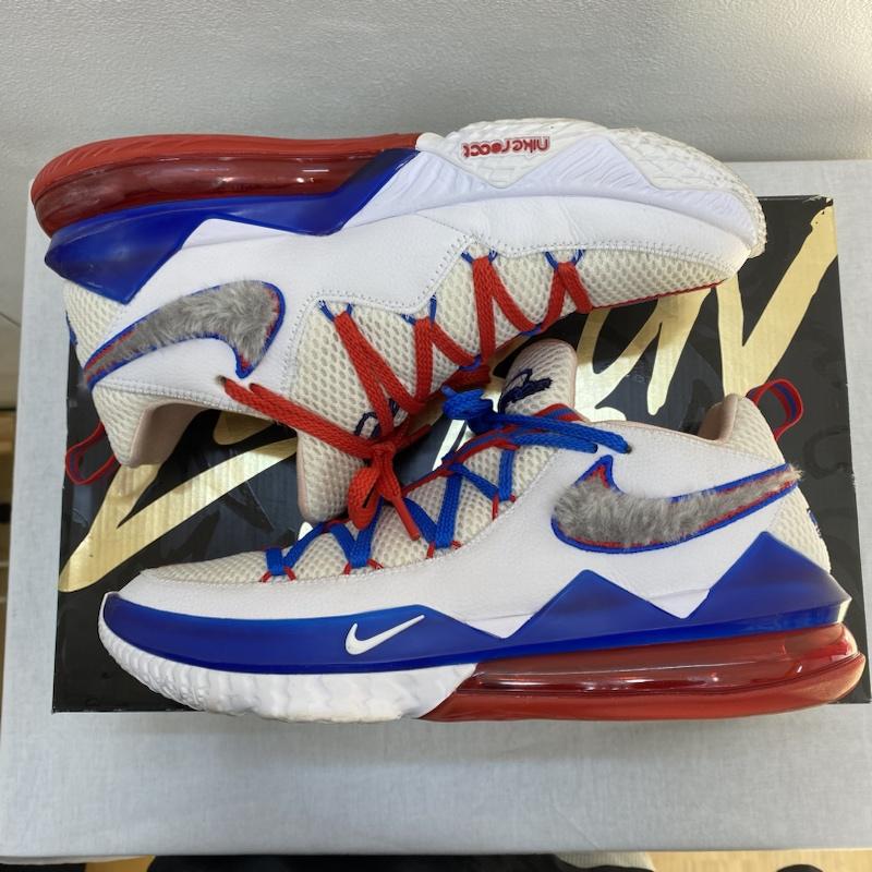 ナイキ NIKE スニーカー スニーカー NIKE / 2020ss / LEBRON 17 LOW / LEBRON JAMES シグネチャーモデル / CD5007-100-fs / 27.0 27.0cm ロゴ、文字 白 / ホワイト / white X 青 / ブルー / blue X 赤 / レッド / red メンズ USED 古着 中古 50093175