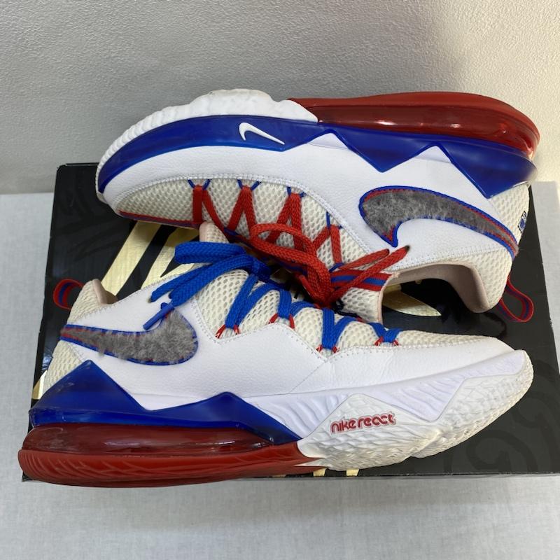 ナイキ NIKE スニーカー スニーカー NIKE / 2020ss / LEBRON 17 LOW / LEBRON JAMES シグネチャーモデル / CD5007-100-fs / 27.0 27.0cm ロゴ、文字 白 / ホワイト / white X 青 / ブルー / blue X 赤 / レッド / red メンズ USED 古着 中古 50093175