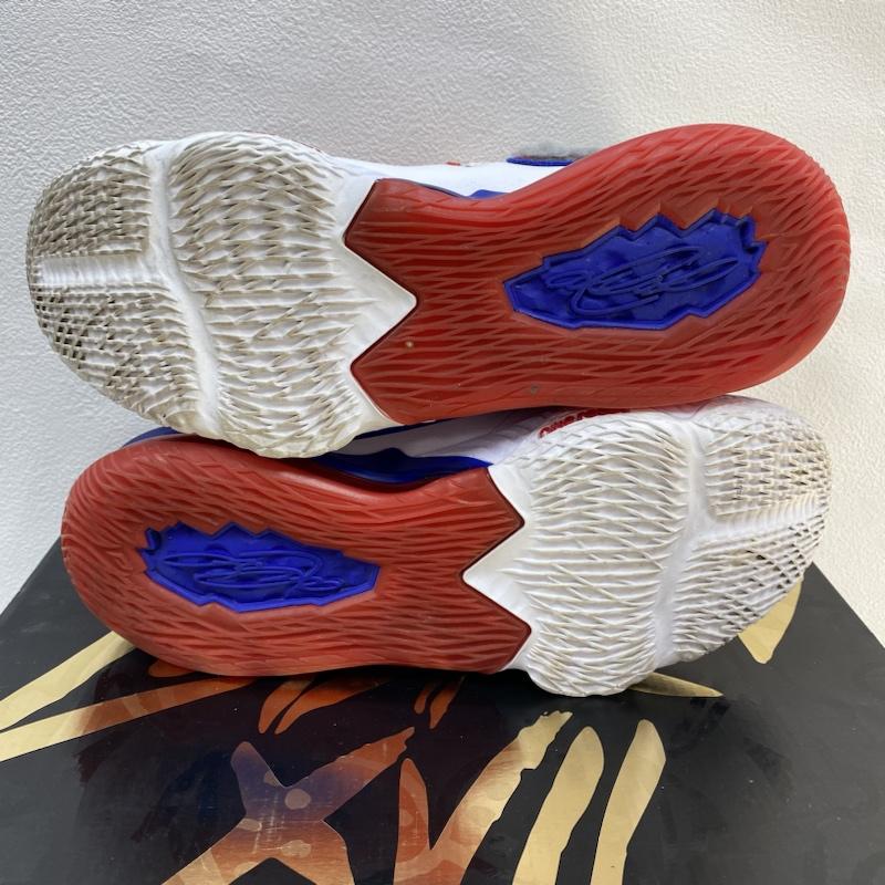 ナイキ NIKE スニーカー スニーカー NIKE / 2020ss / LEBRON 17 LOW / LEBRON JAMES シグネチャーモデル / CD5007-100-fs / 27.0 27.0cm ロゴ、文字 白 / ホワイト / white X 青 / ブルー / blue X 赤 / レッド / red メンズ USED 古着 中古 50093175