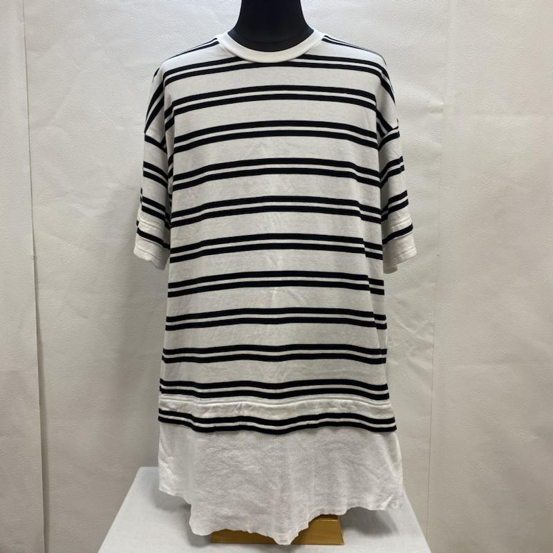ホワイトマウンテニアリング WHITE MOUNTAINEERING Tシャツ 半袖 White Mountaineering STRIPE LAYERED T-SHIRT WM2071527 1 ボーダー柄 白 / ホワイト / white X 黒 / ブラック / black メンズ USED 古着 中古 50093339