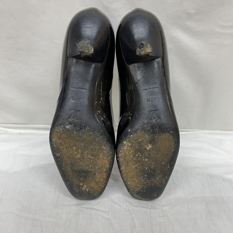 ルイヴィトン LOUIS VUITTON パンプス パンプス BR0055 エナメル リボン パンプス 37 24.0cm 黒 / ブラック / black レディース USED 古着 中古 50094164