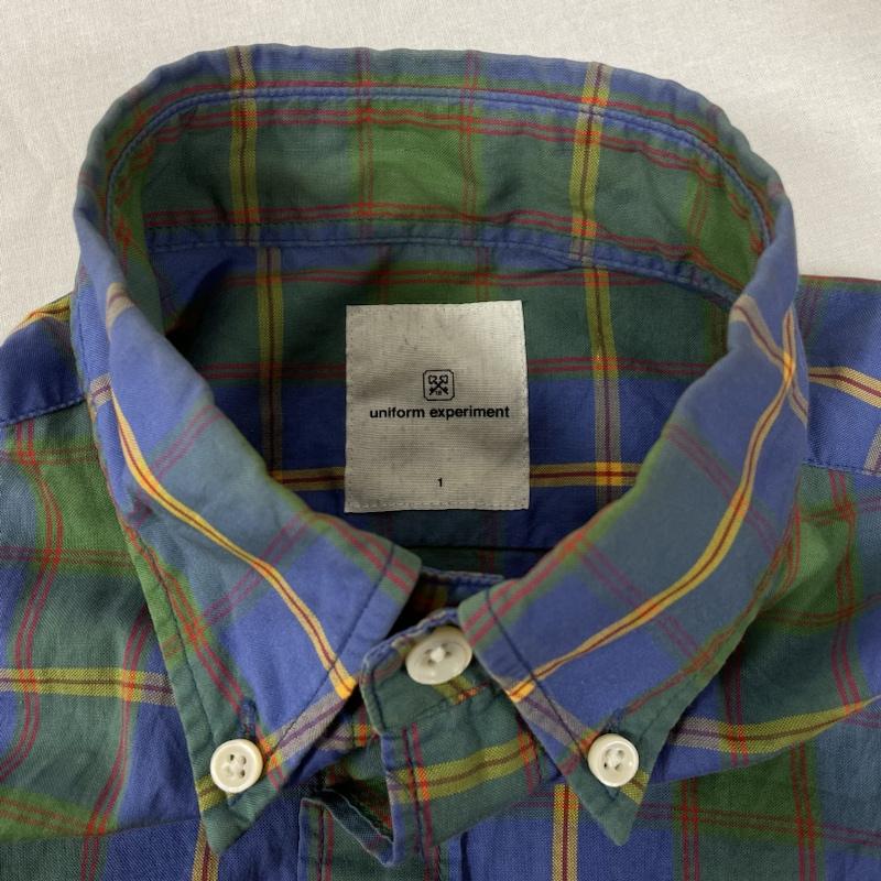 ユニフォームエクスペリメント uniform experiment シャツ、ブラウス 長袖 UNIFORM EXPERIMENT 長袖シャツ ボタンダウン チェック UE-90035 ワンポイント刺繡ロゴ SOPH 1 1 チェック X ワンポイント X ロゴ、文字 X 刺繍 マルチカラー / マルチカラー / multicolor メンズ USED 古着 中古 50095264