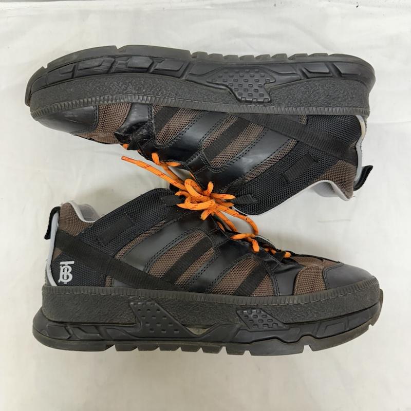 バーバリー BURBERRY スニーカー スニーカー Nylon and Nubuck Union 厚底 ユニオン スニーカー 40 25.0cm 黒 / ブラック / black X 茶 / ブラウン / brown レディース USED 古着 中古 50095379