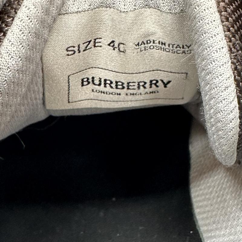 バーバリー BURBERRY スニーカー スニーカー Nylon and Nubuck Union 厚底 ユニオン スニーカー 40 25.0cm 黒 / ブラック / black X 茶 / ブラウン / brown レディース USED 古着 中古 50095379