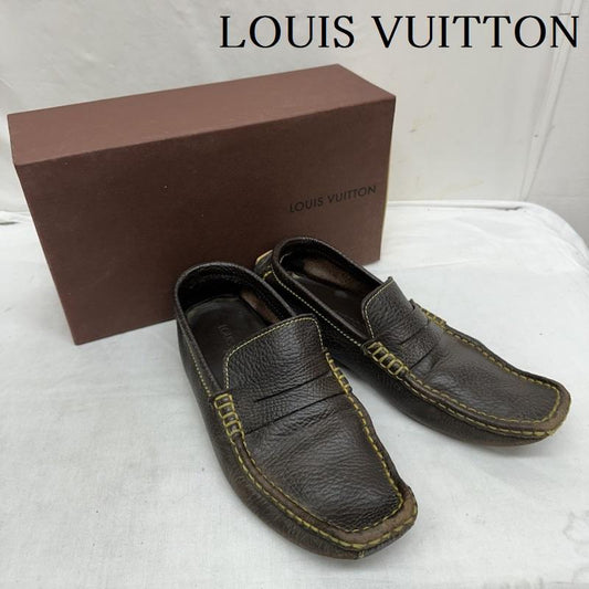 ルイヴィトン LOUIS VUITTON スリッポン スリッポン FA0015 グレイン レザー ドライビング スリッポン 7 26.0cm 茶 / ブラウン / brown メンズ USED 古着 中古 50095783