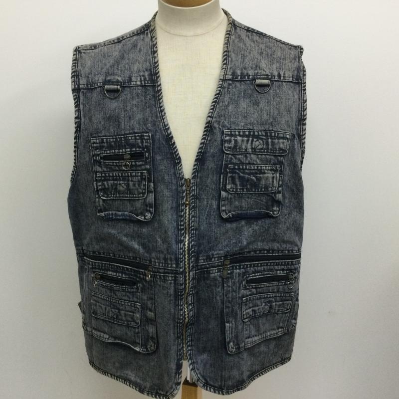 古着 USED ベスト ベスト WEIL ONGFUSHI 多ポケット付き デニムベスト ビッグサイズ XXL  623 XXL 無地 インディゴ / インディゴ / Indigo メンズ USED 古着 中古 50095969
