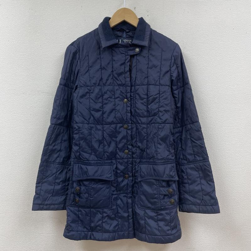 アルマーニ ジーンズ ARMANI JEANS コート コート一般 中綿 ジャケット コート ブルゾン スナップボタン キルティング 40 無地 紺 / ネイビー / navy レディース USED 古着 中古 50096545