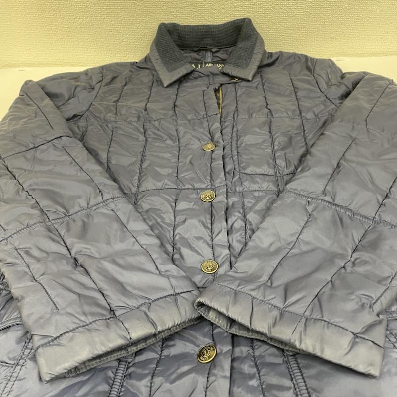 アルマーニ ジーンズ ARMANI JEANS コート コート一般 中綿 ジャケット コート ブルゾン スナップボタン キルティング 40 無地 紺 / ネイビー / navy レディース USED 古着 中古 50096545
