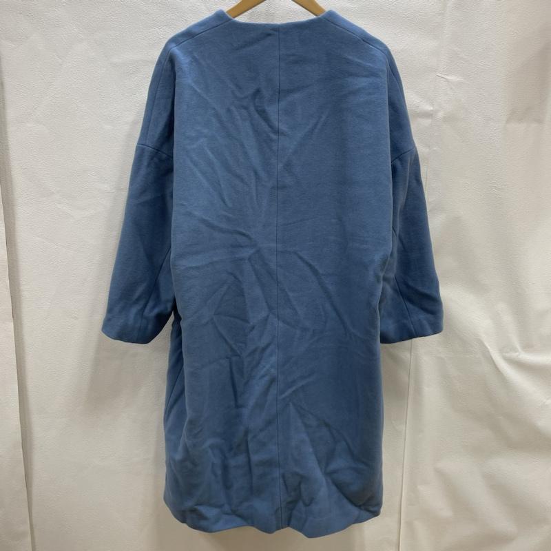 ミラ オーウェン Mila Owen コート コート一般 Mila Owen チェスターコート ノーカラー ロング onesize ポリエステル BLU 無地 09FKB216001 one 無地 水色 / ライトブルー / レディース USED 古着 中古 50096674