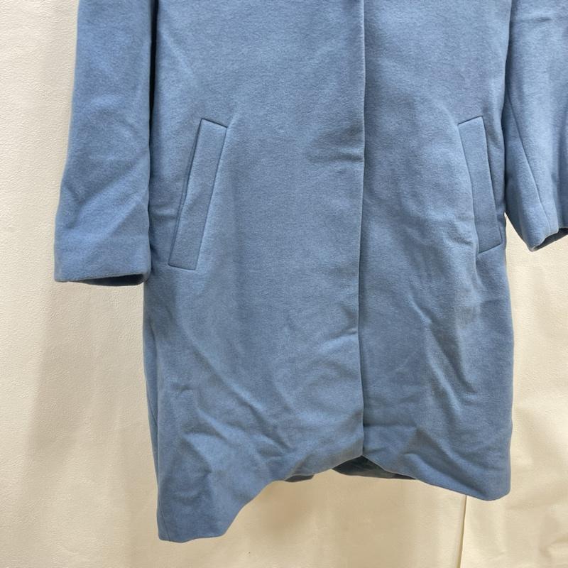 ミラ オーウェン Mila Owen コート コート一般 Mila Owen チェスターコート ノーカラー ロング onesize ポリエステル BLU 無地 09FKB216001 one 無地 水色 / ライトブルー / レディース USED 古着 中古 50096674