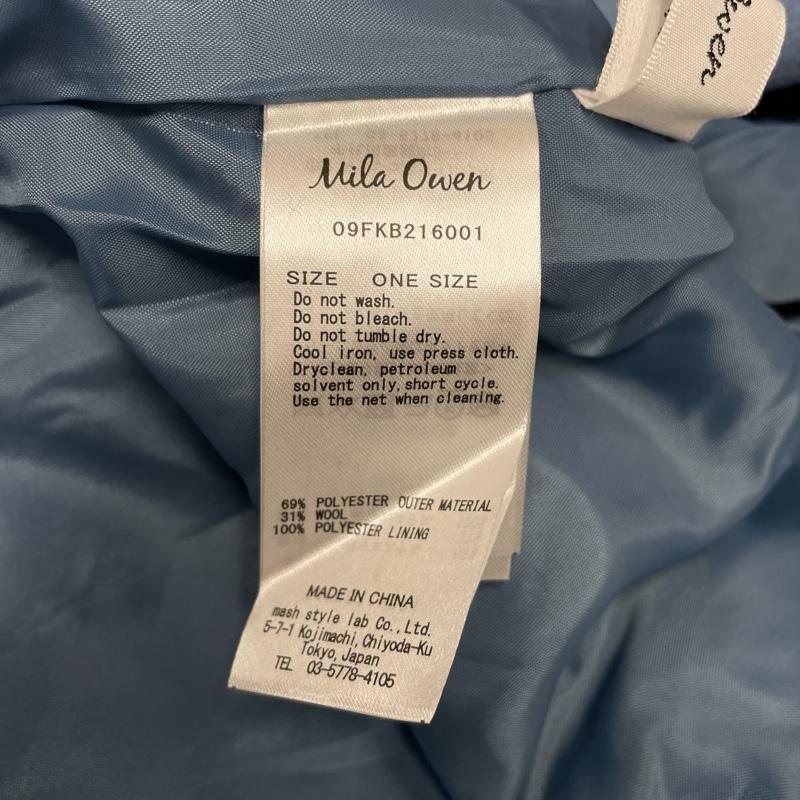 ミラ オーウェン Mila Owen コート コート一般 Mila Owen チェスターコート ノーカラー ロング onesize ポリエステル BLU 無地 09FKB216001 one 無地 水色 / ライトブルー / レディース USED 古着 中古 50096674