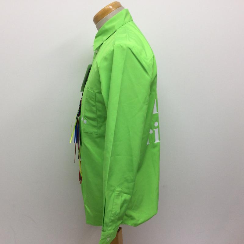 エムエスジーエム MSGM シャツ、ブラウス 長袖 2640ME10R バックデカロゴプリント 長袖ドレスシャツ タグ付き サイズ 15 1/2 M ロゴ、文字 薄緑 / ライトグリーン / メンズ USED 古着 中古 50097708