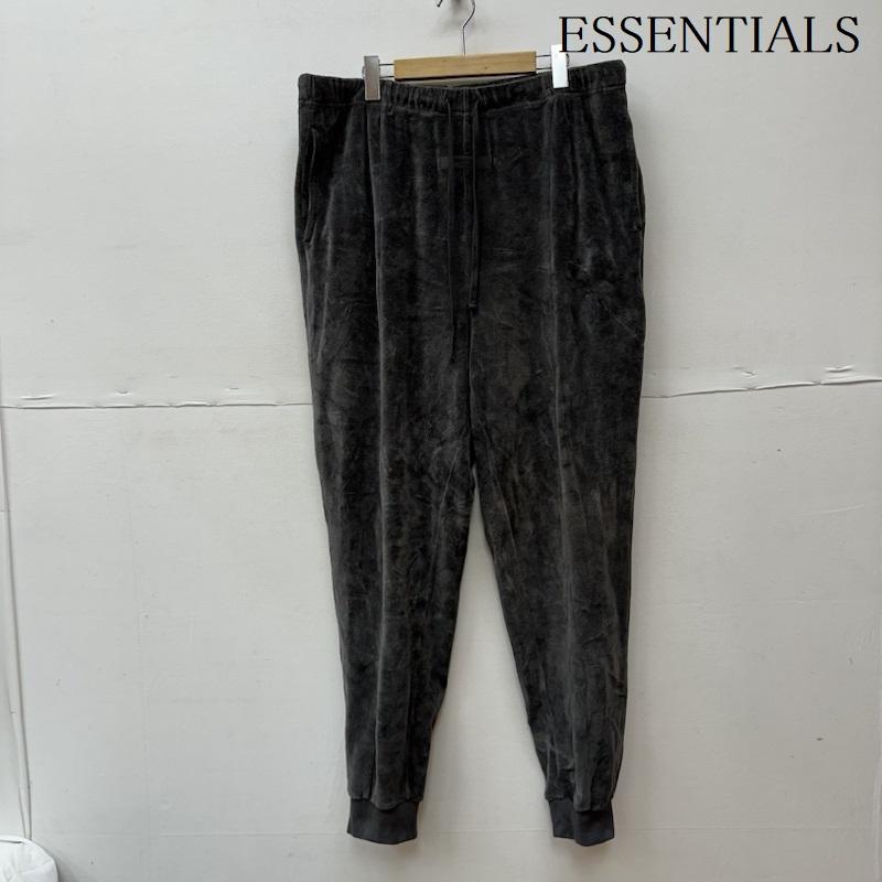 エッセンシャルズ ESSENTIALS パンツ ワークパンツ、ペインターパンツ コットン混 ベロア ラウンジ パンツ XXL チャコールグレー / チャコールグレー / メンズ USED 古着 中古 50097820