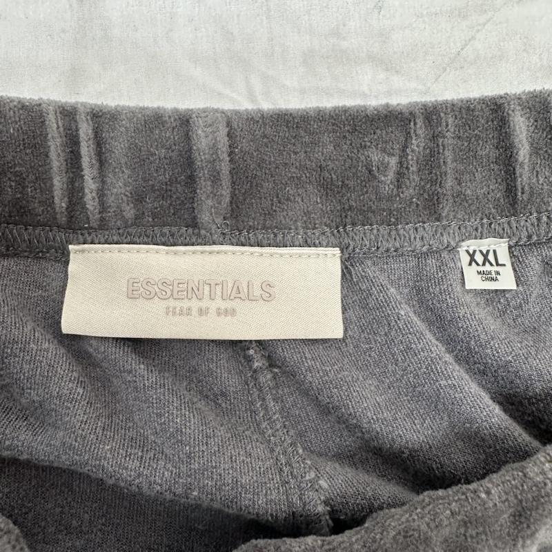 エッセンシャルズ ESSENTIALS パンツ ワークパンツ、ペインターパンツ コットン混 ベロア ラウンジ パンツ XXL チャコールグレー / チャコールグレー / メンズ USED 古着 中古 50097820