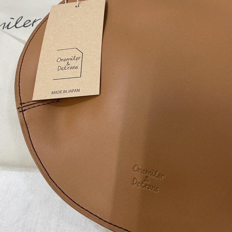 レザー レザー ショルダーバッグ ショルダーバッグ onemiler & detrans/Round Sacoche/Cognac/ヌメ革/日本製 ロゴ、文字 キャメル / キャメル / メンズ USED 古着 中古 50098043
