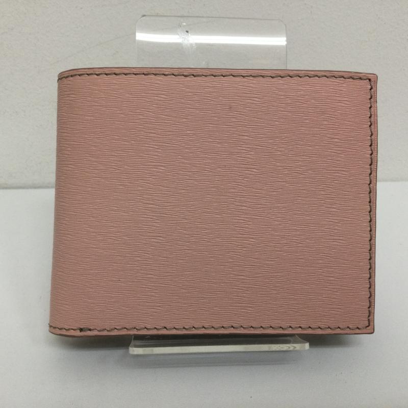 古着 USED 財布 二つ折り IS/IT イズ イット 971605 ペッパー 2ッ折財布 レザー ウォレット タグ・箱付 - 無地 桃 / ピンク / pink メンズ USED 古着 中古 50098460