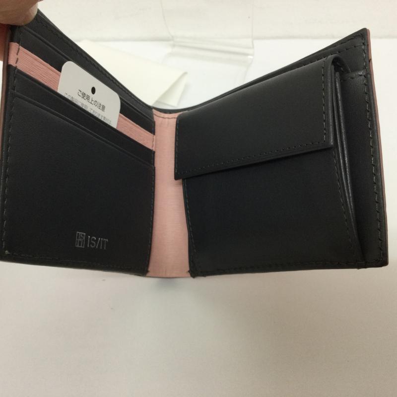 古着 USED 財布 二つ折り IS/IT イズ イット 971605 ペッパー 2ッ折財布 レザー ウォレット タグ・箱付 - 無地 桃 / ピンク / pink メンズ USED 古着 中古 50098460